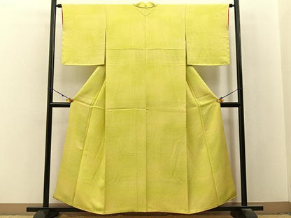 平和屋着物■上質なお召　鹿の子文様　正絹　逸品　BAAX6583hj