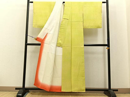 平和屋着物■上質なお召　鹿の子文様　正絹　逸品　BAAX6583hj