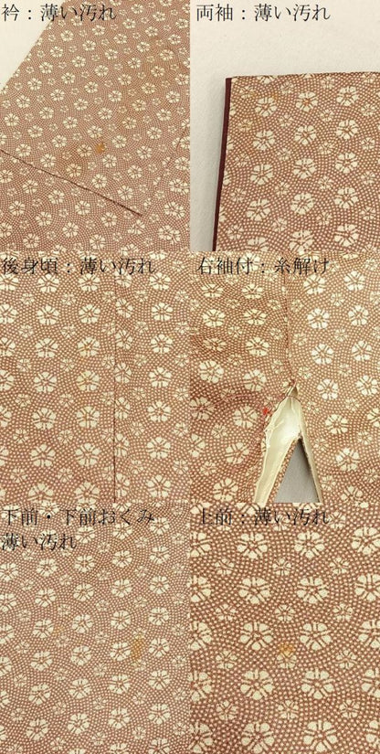 平和屋着物■江戸小紋　小花柄　正絹　逸品　BAAX6586hj