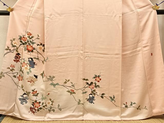 平和屋着物■訪問着　友禅　作家物　童子遊び　暈し染め　正絹　逸品　BAAX6595hj
