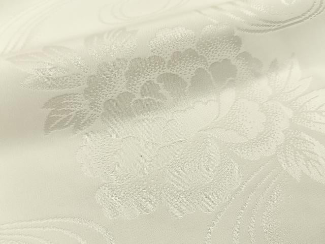 平和屋着物■長襦袢　無双仕立て　流水花地紋　正絹　逸品　BAAX6596hj