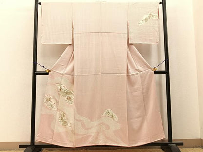 平和屋着物■訪問着　絞り　刺繍　松竹梅　御所解文　金彩　正絹　逸品　BAAX6597hj