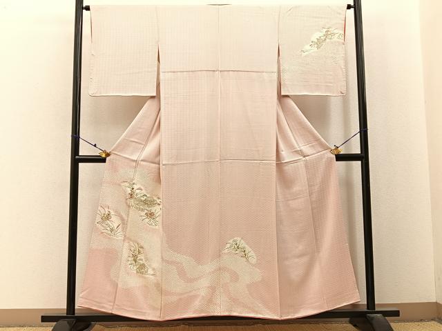 平和屋着物■訪問着　絞り　刺繍　松竹梅　御所解文　金彩　正絹　逸品　BAAX6597hj
