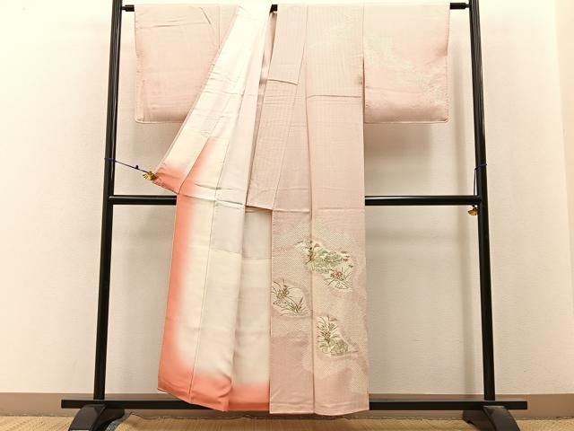 平和屋着物■訪問着　絞り　刺繍　松竹梅　御所解文　金彩　正絹　逸品　BAAX6597hj