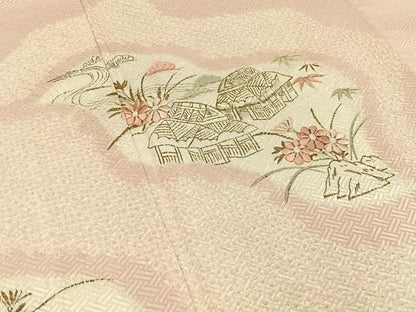 平和屋着物■訪問着　絞り　刺繍　松竹梅　御所解文　金彩　正絹　逸品　BAAX6597hj