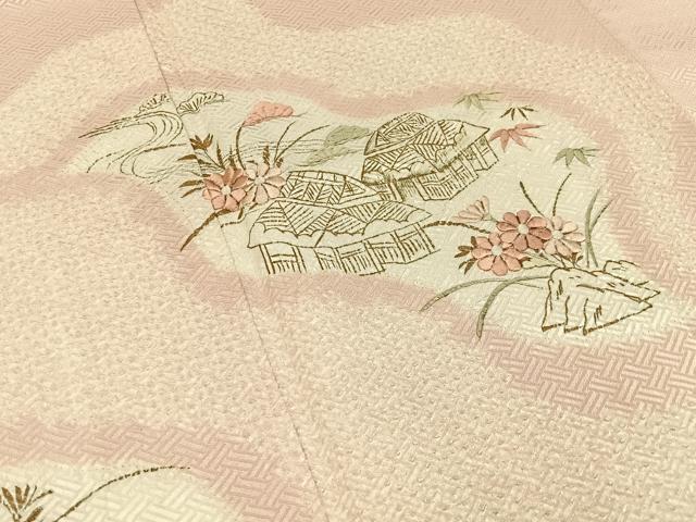 平和屋着物■訪問着　絞り　刺繍　松竹梅　御所解文　金彩　正絹　逸品　BAAX6597hj