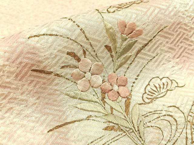 平和屋着物■訪問着　絞り　刺繍　松竹梅　御所解文　金彩　正絹　逸品　BAAX6597hj