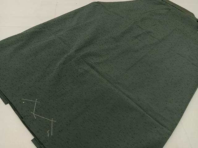 平和屋着物●男性　行灯袴　紬地　色無地　柳煤竹色　正絹　逸品　未使用　BAAX6602hj