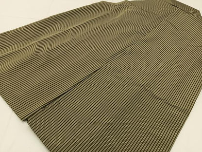 平和屋着物●男性　行灯袴　縞　正絹　逸品　BAAX6603hj