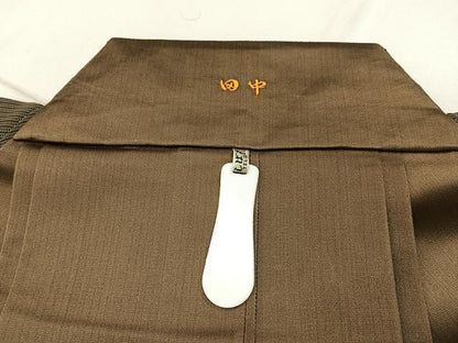 平和屋着物●男性　行灯袴　縞　正絹　逸品　BAAX6604hj