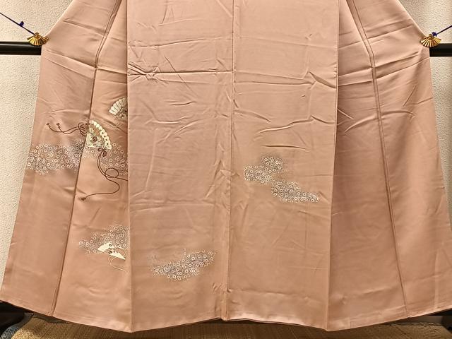 平和屋着物■訪問着　駒刺繍　檜扇松菊文　暈し染め　正絹　逸品　BAAX6606hj