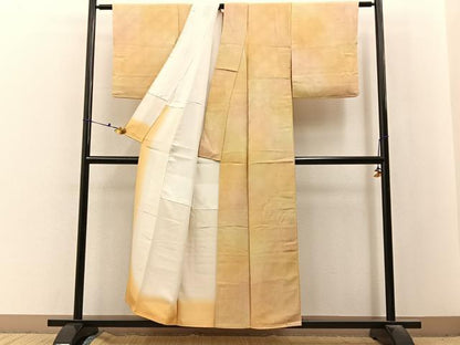 平和屋着物■上質な小紋　青海波地紋　暈し染め　正絹　逸品　BAAX6608hj