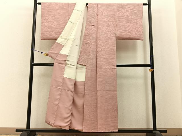 平和屋着物■上質な色無地　笹地紋　虹色　正絹　逸品　BAAX6610hj