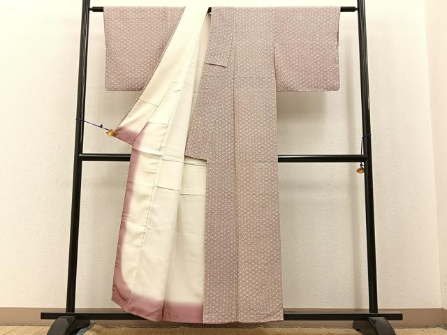 平和屋着物■上質な小紋　花青海波　正絹　逸品　未使用　BAAX6615hj