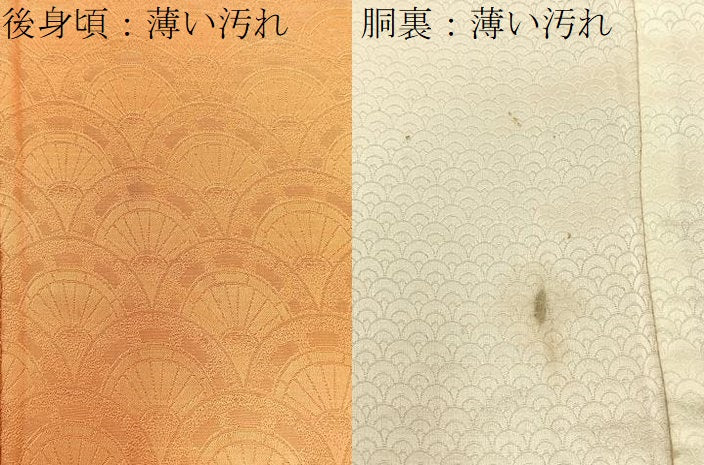 平和屋着物■上質な小紋　片輪車青海波地紋　暈し染め　正絹　逸品　BAAX6617hj
