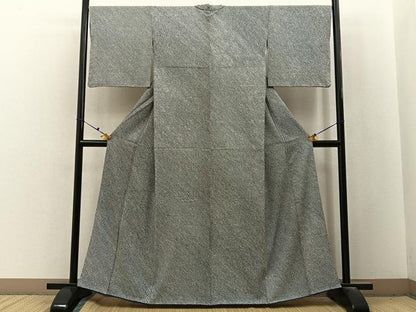 平和屋着物■大変加工の良い総絞り小紋　正絹　逸品　BAAX6618hj