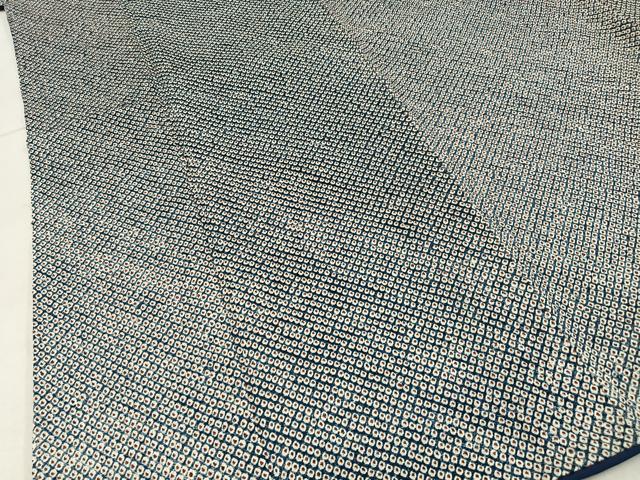 平和屋着物■大変加工の良い総絞り小紋　正絹　逸品　BAAX6618hj