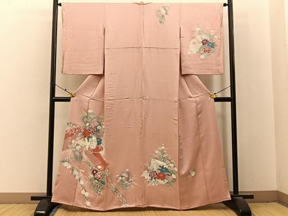 平和屋着物■訪問着　鼓花文　暈し染め　正絹　逸品　BAAX6624hj