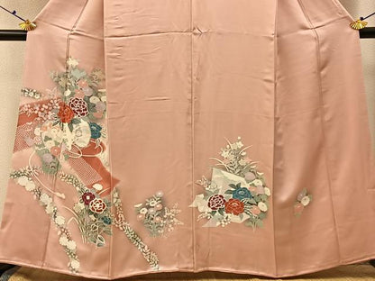 平和屋着物■訪問着　鼓花文　暈し染め　正絹　逸品　BAAX6624hj