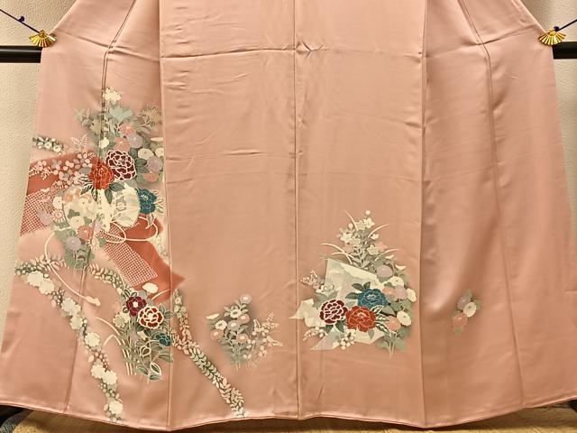 平和屋着物■訪問着　鼓花文　暈し染め　正絹　逸品　BAAX6624hj