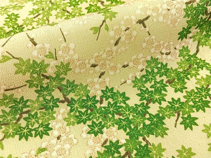 平和屋着物■上質な小紋　梅楓文　正絹　逸品　BAAX6626hj