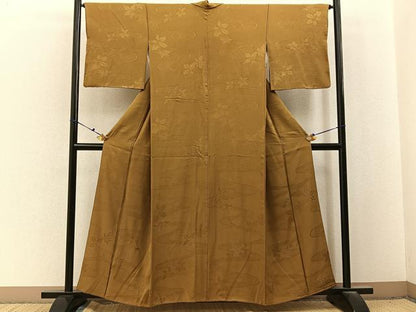 平和屋着物●上質な小紋　地紋起こし　竜田川文　正絹　逸品　BAAX6631hj