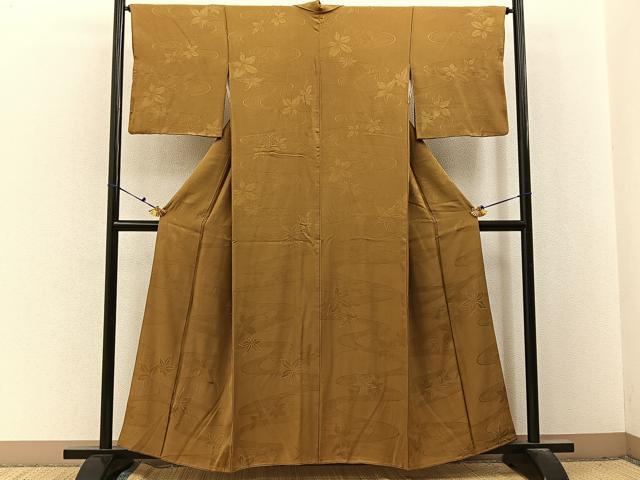 平和屋着物●上質な小紋　地紋起こし　竜田川文　正絹　逸品　BAAX6631hj