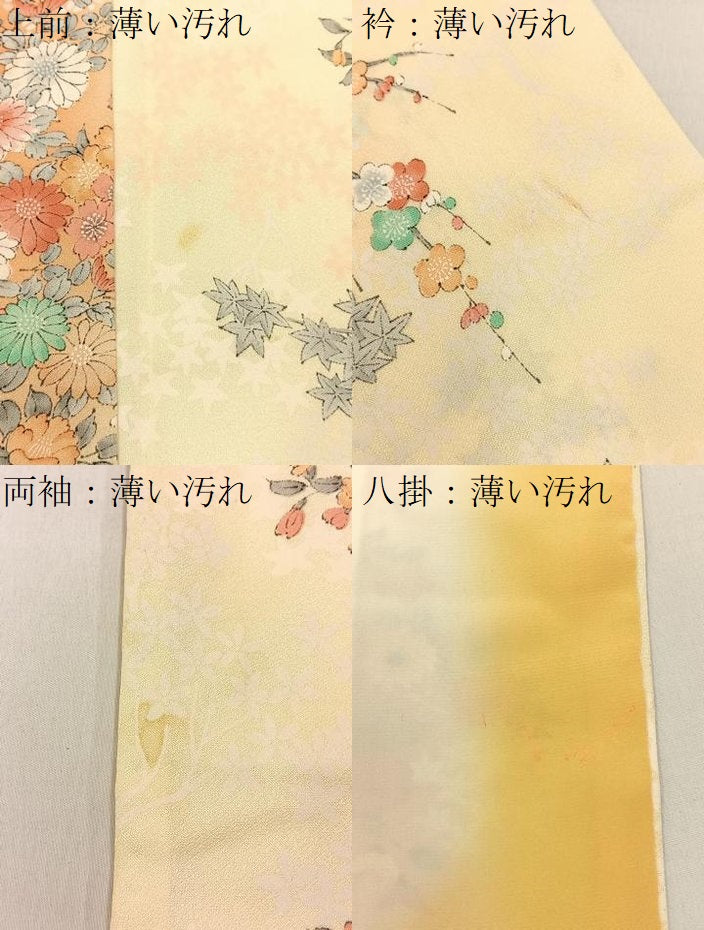 平和屋着物■上質な小紋　几帳枝花文　暈し染め　正絹　逸品　BAAX6641hj