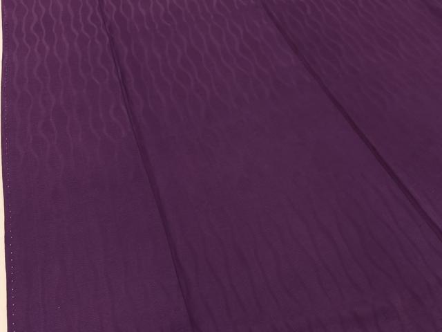 平和屋着物■上質な色無地　立涌地紋　蒲葡色　正絹　逸品　BAAX6643hj
