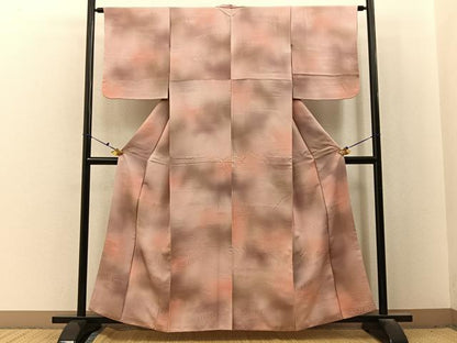 平和屋着物■上質な小紋　流水地紋　暈し染め　正絹　逸品　BAAX6644hj