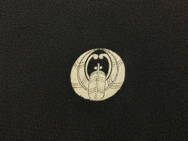 平和屋着物■豪華黒留袖　刺繍　尾長鶏　暈し染め　金彩　正絹　逸品　BAAX6648hj
