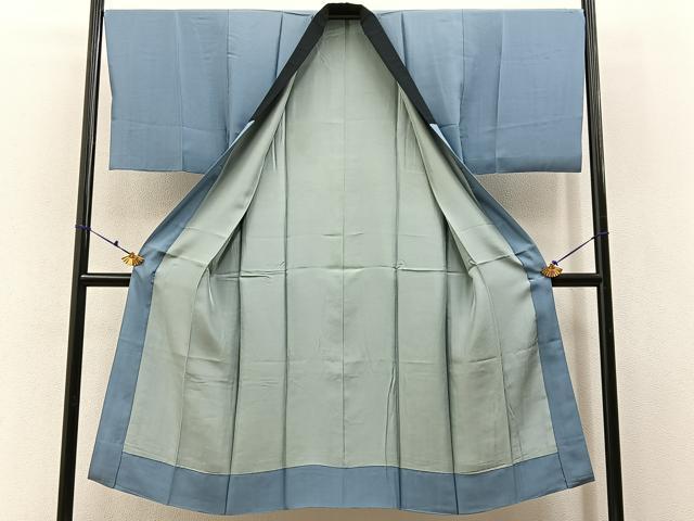 平和屋着物□男性 長襦袢 袷 手描き 絞り 鷹 暈し染め 正絹 逸品