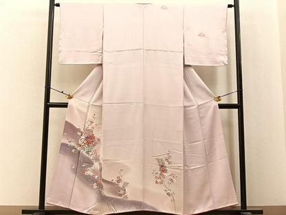 平和屋着物■訪問着　短冊風景花文　暈し染め　正絹　逸品　BAAX6652hj