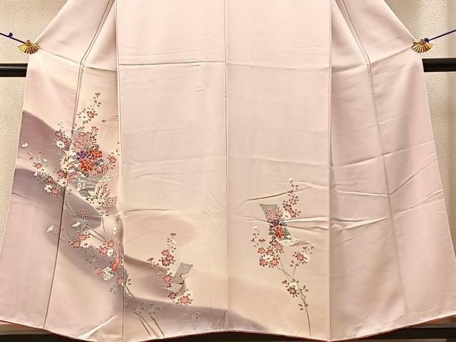 平和屋着物■訪問着　短冊風景花文　暈し染め　正絹　逸品　BAAX6652hj
