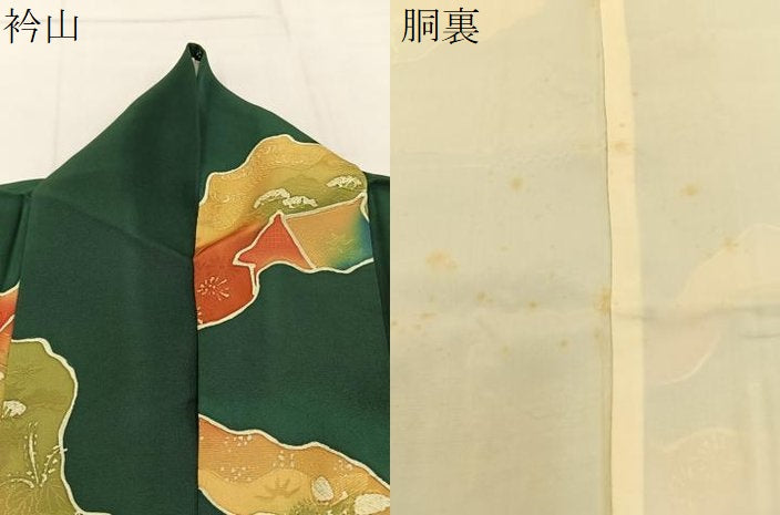 平和屋着物●上質な小紋　地紋起こし　御所車文　正絹　逸品　BAAX6662hj