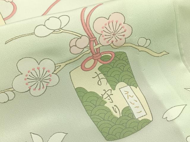 平和屋着物■長襦袢　無双仕立て　絵馬に虎　金彩　正絹　逸品　BAAX6664hj