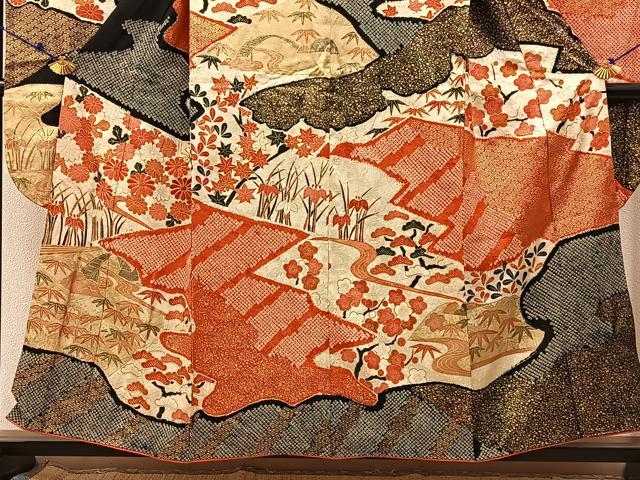 平和屋着物■豪華振袖　駒刺繍　絞り　松竹梅　流水花文　金彩　正絹　逸品　BAAX6668hj