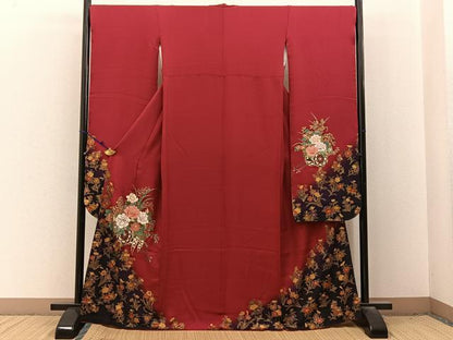 平和屋着物■豪華振袖　花車文　暈し染め　金彩　鈴乃屋扱い　正絹　逸品　BAAX6669hj