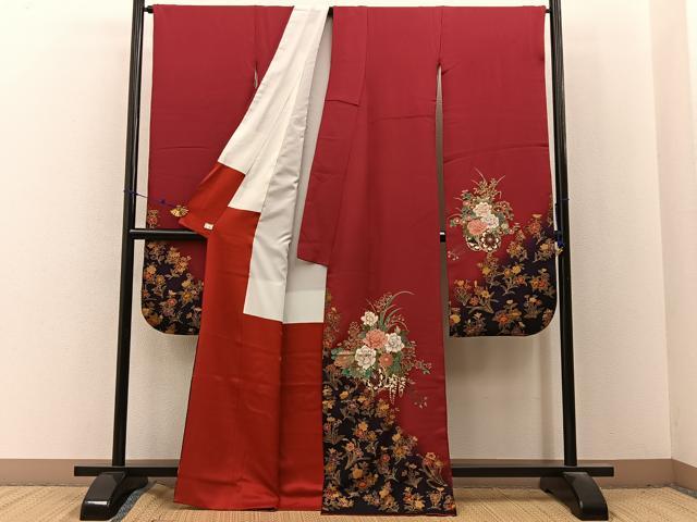 平和屋着物■豪華振袖　花車文　暈し染め　金彩　鈴乃屋扱い　正絹　逸品　BAAX6669hj
