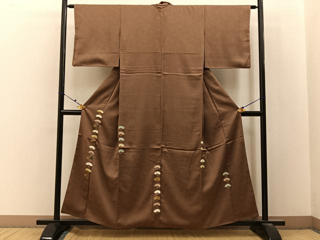 平和屋着物■豪華色留袖　扇面尽くし　金彩　正絹　逸品　BAAX6676hj