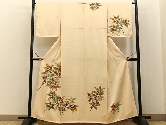 平和屋着物■訪問着　草葉文　正絹　逸品　未使用　BAAX6677hj