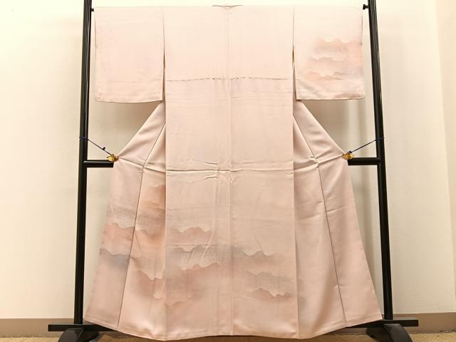 平和屋着物■訪問着　霞文　暈し染め　正絹　逸品　BAAX6678hj