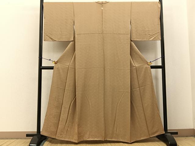 平和屋着物■豪華色留袖　牡丹唐草地紋　枯色　正絹　逸品　BAAX6692hj