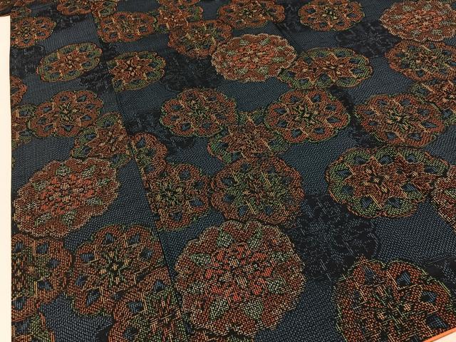 平和屋着物■上質な紬　正倉院花文　正絹　逸品　BAAX6693hj