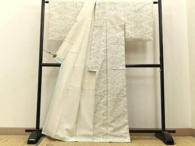 平和屋着物■上質な紬　吉祥文　正絹　逸品　BAAX6695hj