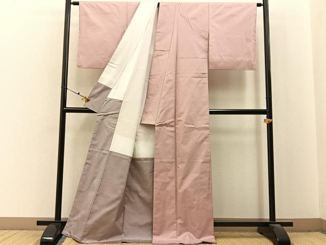 平和屋着物■本場縞大島紬　色無地　虹色　正絹　逸品　BAAX6698hj