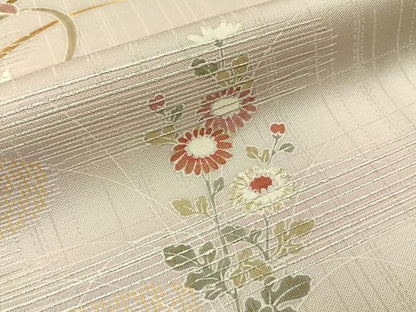 平和屋着物■訪問着　エ霞草花文　金彩　正絹　逸品　BAAX6700hj