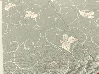 平和屋着物■上質な紬　桐唐草文　正絹　逸品　未使用　BAAX6701hj