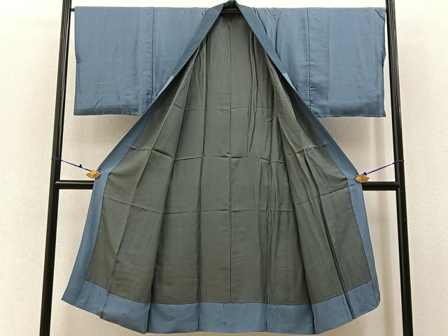 平和屋着物■男性　長襦袢　袷　絞り　冊子風景文　暈し染め　金彩　正絹　逸品　BAAX6705hj