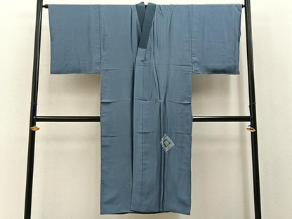平和屋着物■男性　長襦袢　袷　絞り　冊子風景文　暈し染め　金彩　正絹　逸品　BAAX6705hj